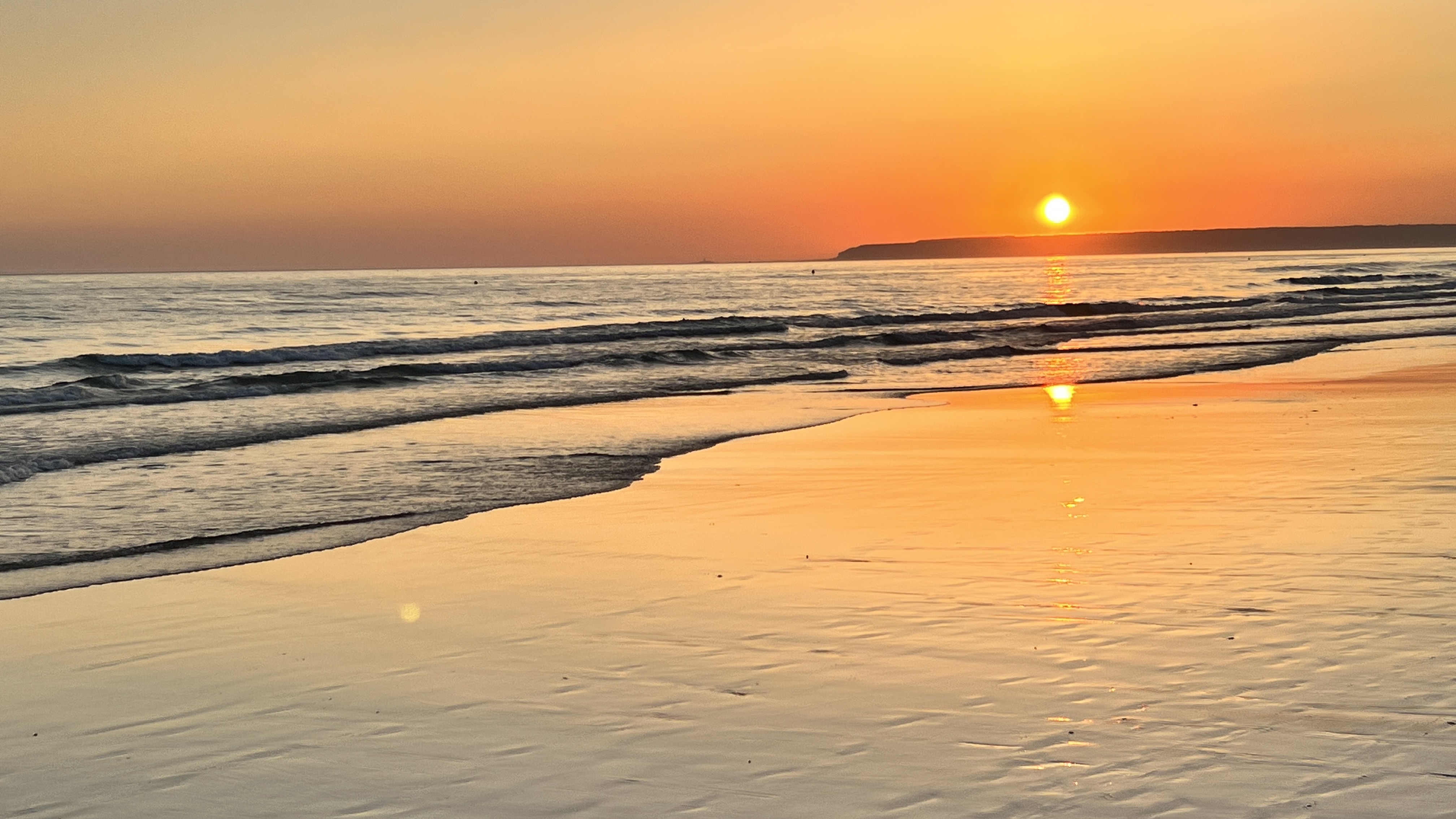 Zahara the los atunes beach by the sunset